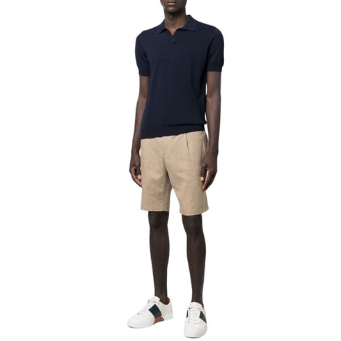Polo Uomo con finiture a coste sui bordi Blu chiaro TAGLIATORE- Francavilla Moda